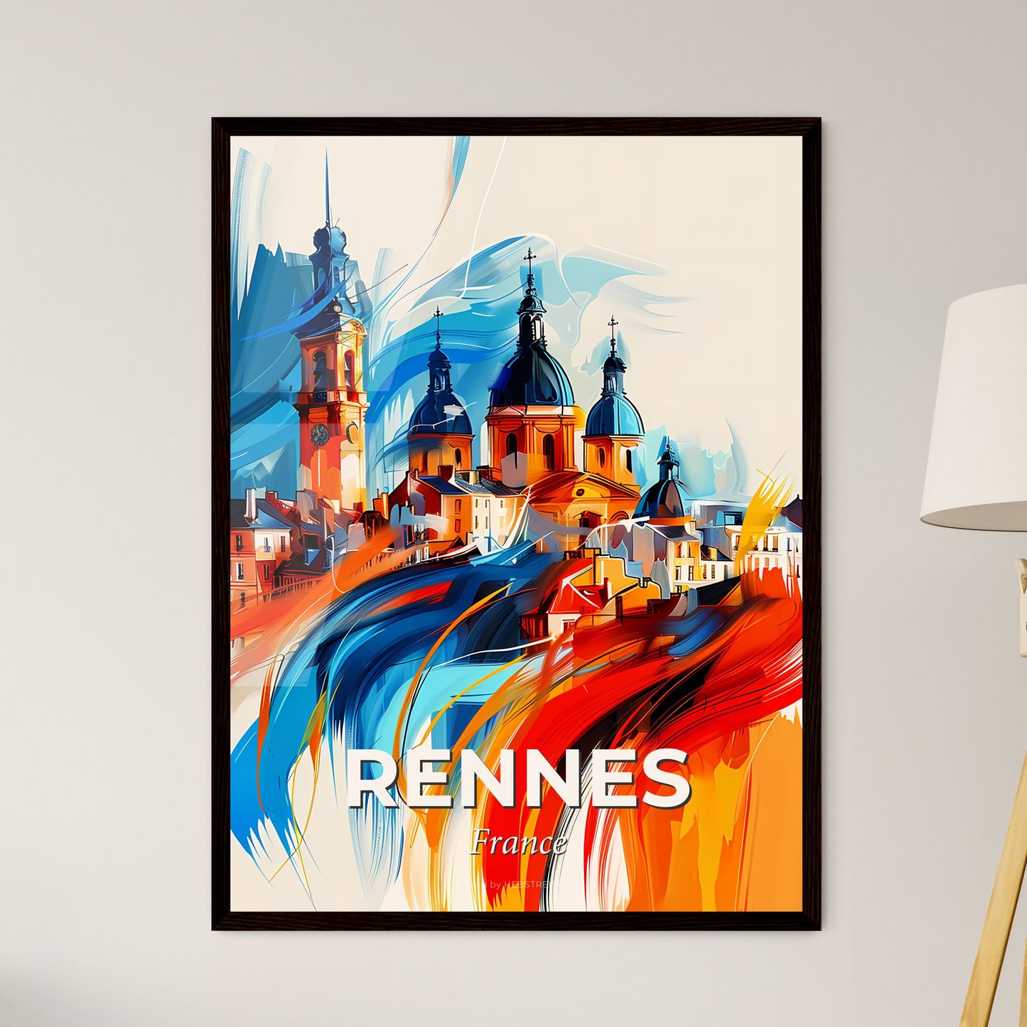 Vibrant Rennes, France - A Painting Of A City