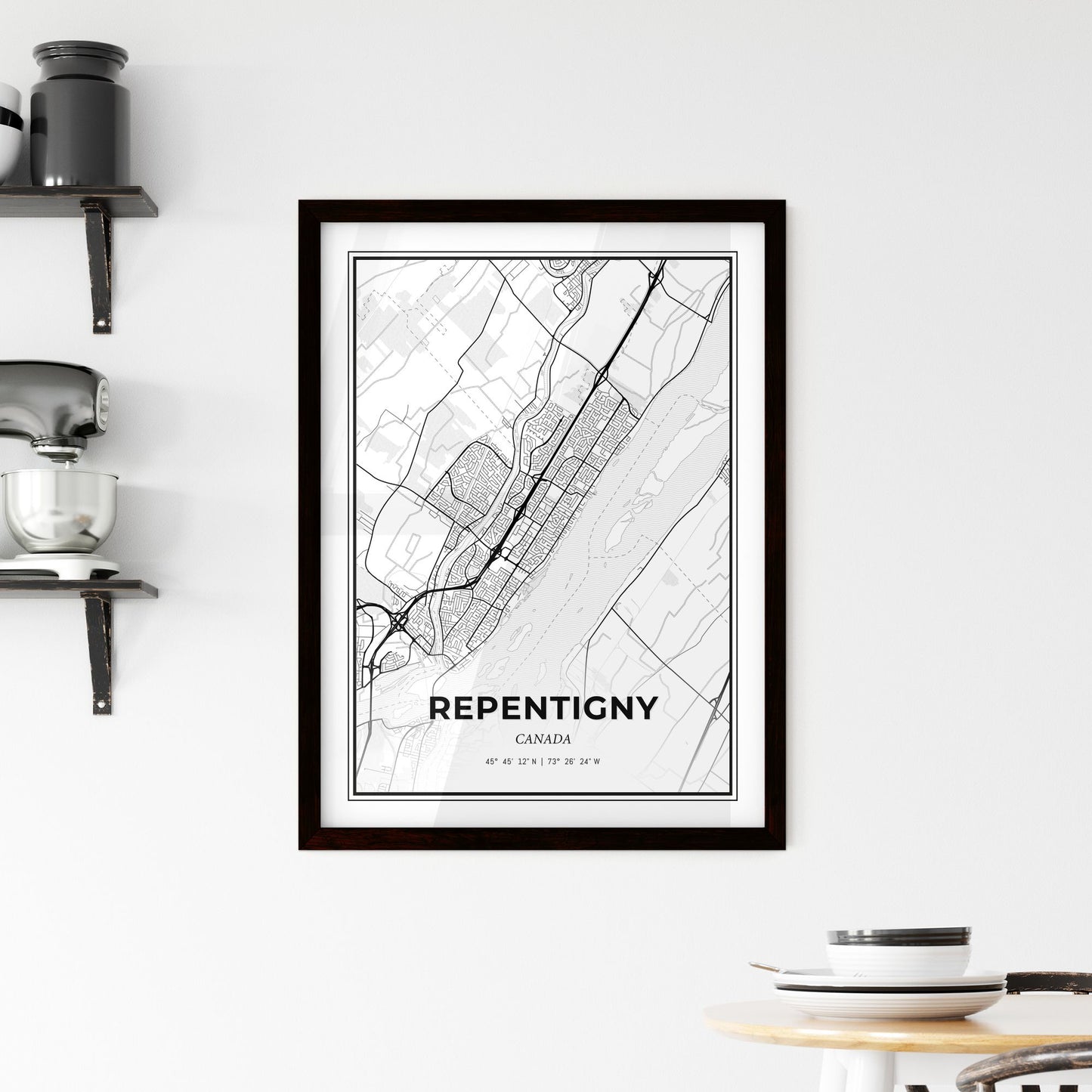 Repentigny Canada - Minimal City Map