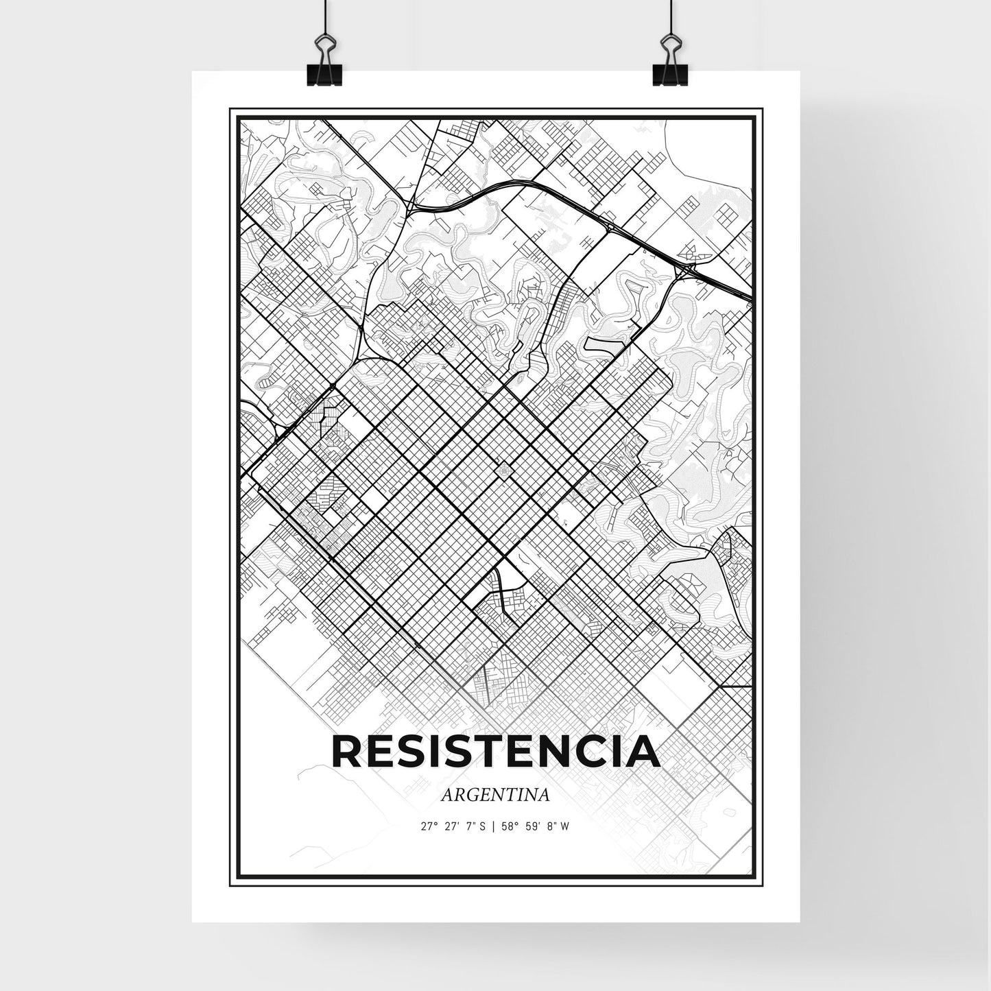 Resistencia Argentina - Premium City Map Poster