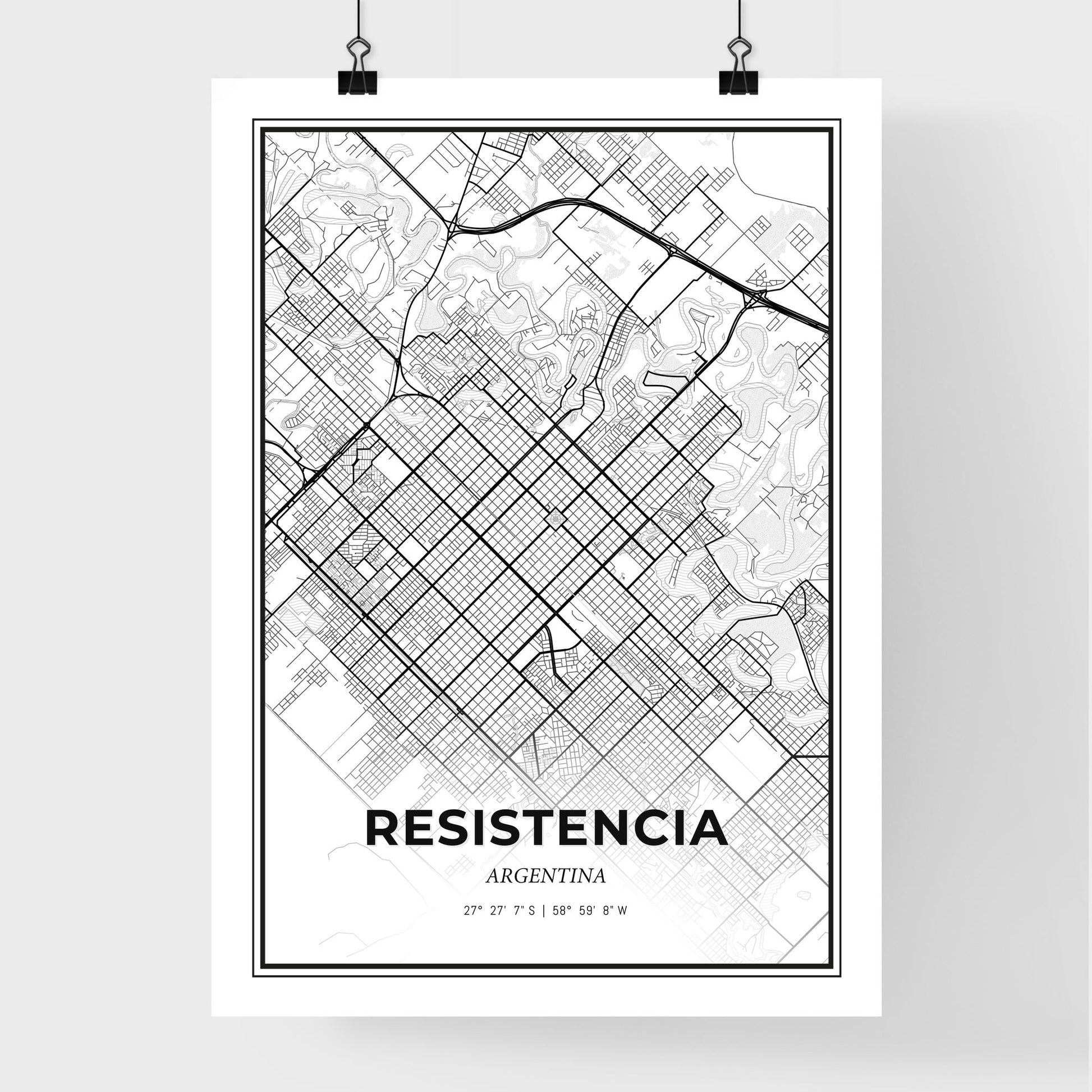 Resistencia Argentina - Premium City Map Poster