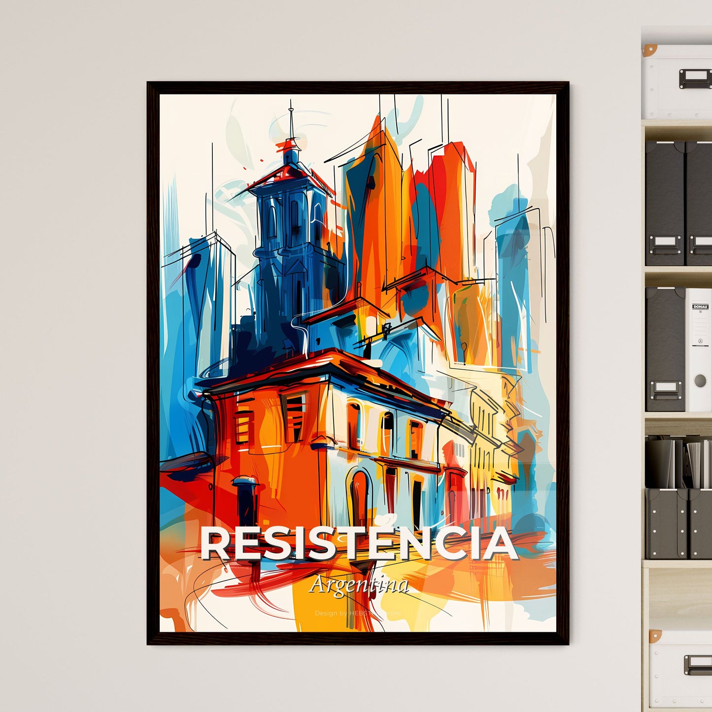 Vibrant Resistencia, Argentina - A Colorful Drawing Of A Building