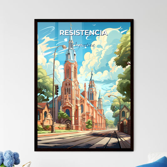 Artistic Depiction of Resistencia Argentina Skyline with Saigon Notre-Dame Cathedral Default Title