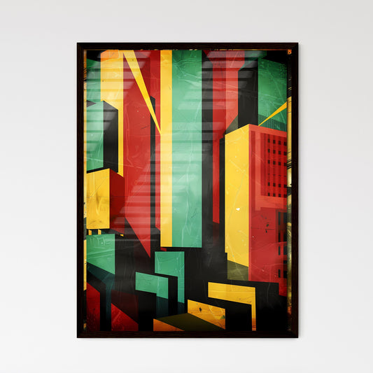 Bauhaus Style Abstract Art Poster Modern Dubai Wall Decor Colorful Painting Default Title