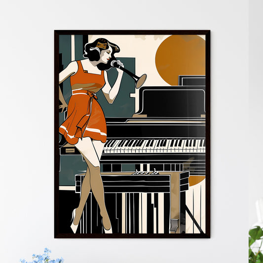 Vintage Yugoslavian Music Poster featuring a - Framed Art Print