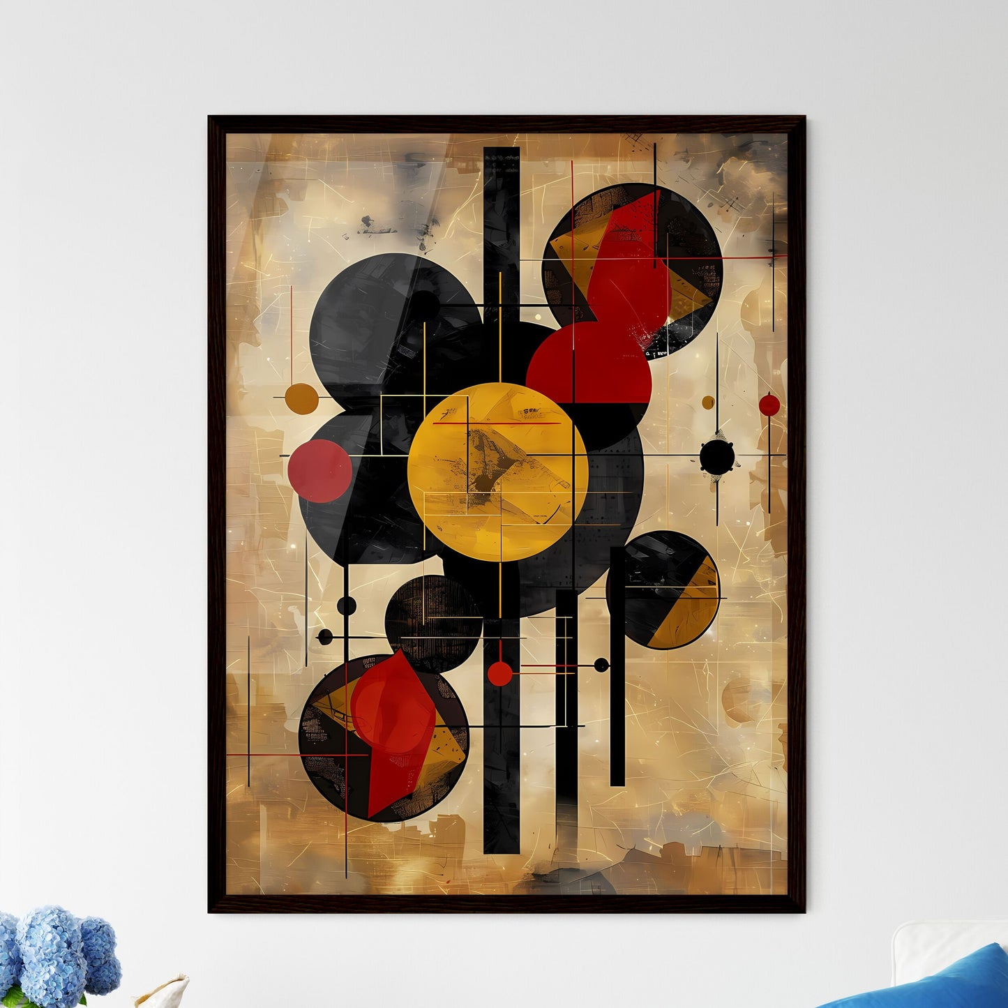 Vibrant Retrofuturist Painting - Framed Art Print