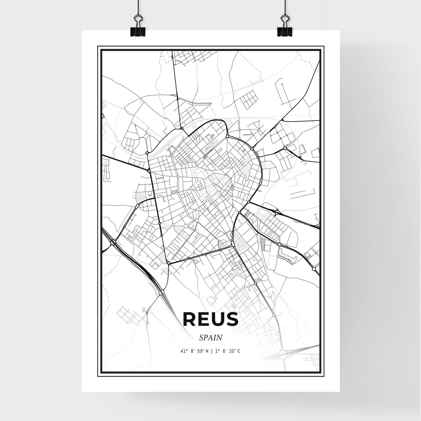 Reus Spain - Premium City Map Poster