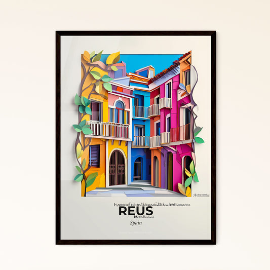 Vivid Reus, Spain - a colorful building with a tree in the middle