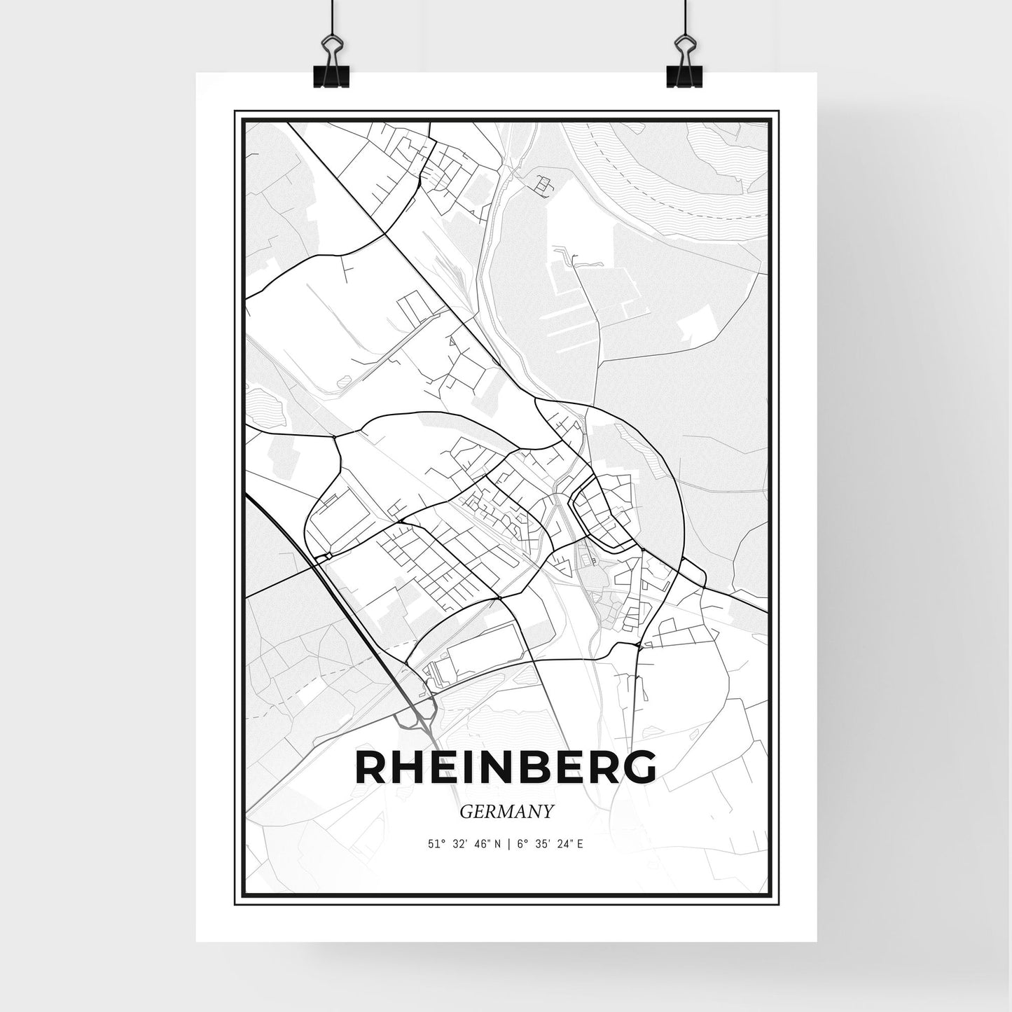 Rheinberg Germany - Premium City Map Poster