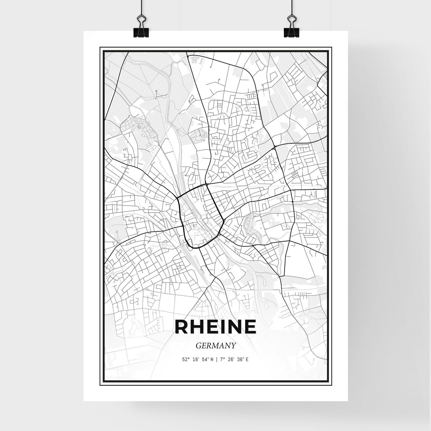 Rheine Germany - Premium City Map Poster