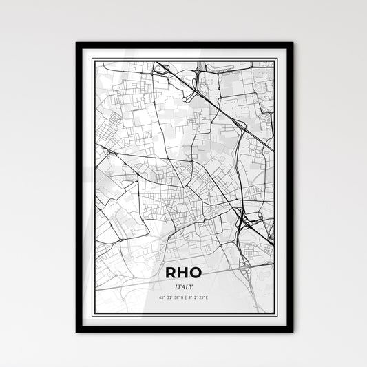 Rho Italy - Scandinavian Style City Map for Modern Home Decor