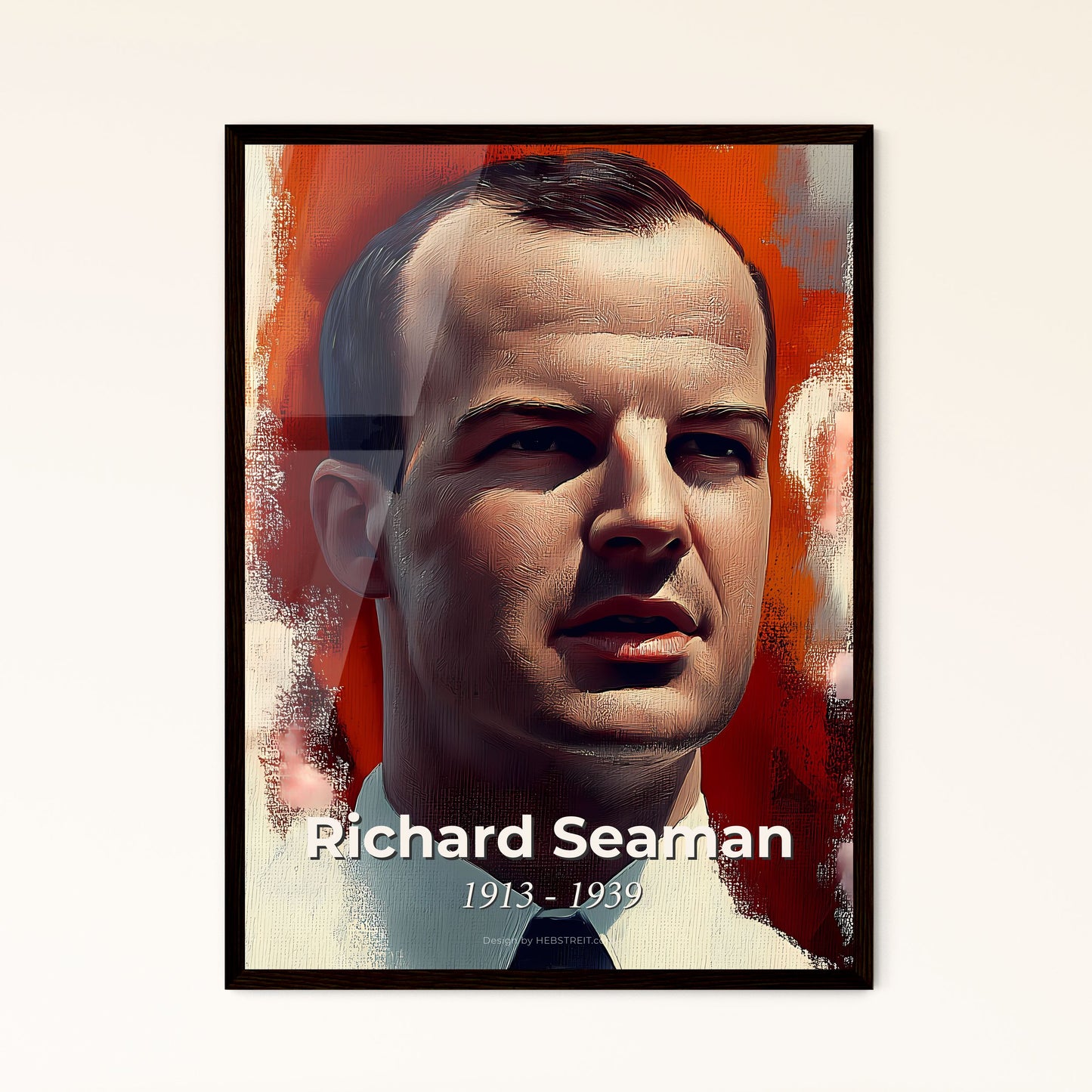 Portrait of Richard Seaman, 1913 - 1939. Impressionistic painting of a man in a tie.