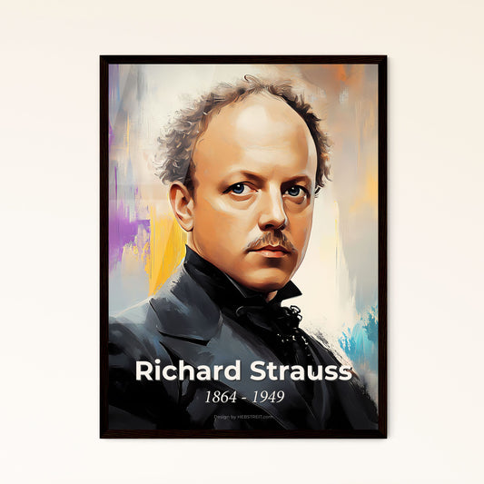 Portrait of Richard Strauss, 1864 - 1949. Impressionistic painting of a man in a suit.