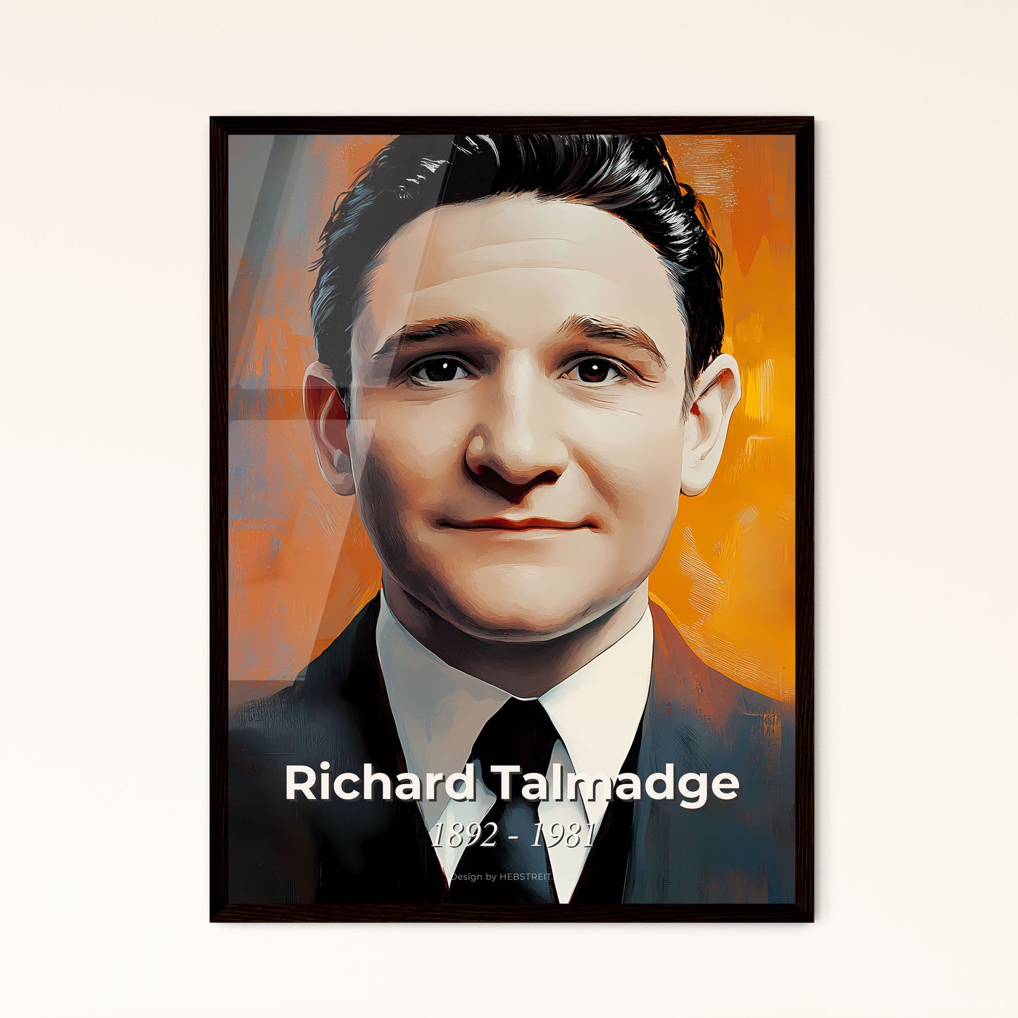 Portrait of Richard Talmadge, 1892 - 1981. Impressionistic painting of a man in a suit and tie.