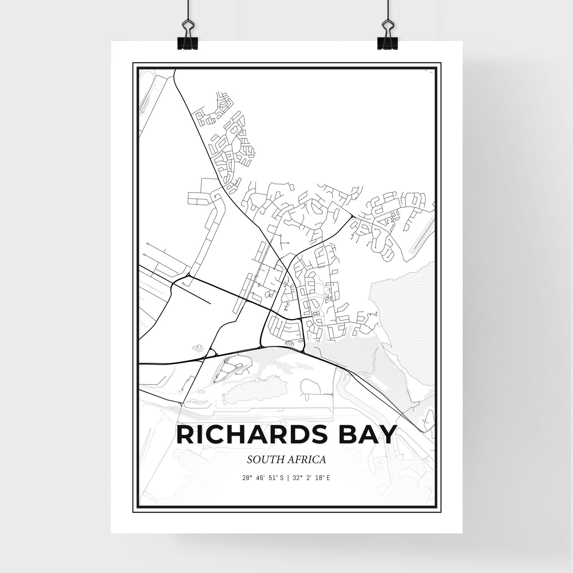 Richards Bay South Africa - Premium City Map Poster