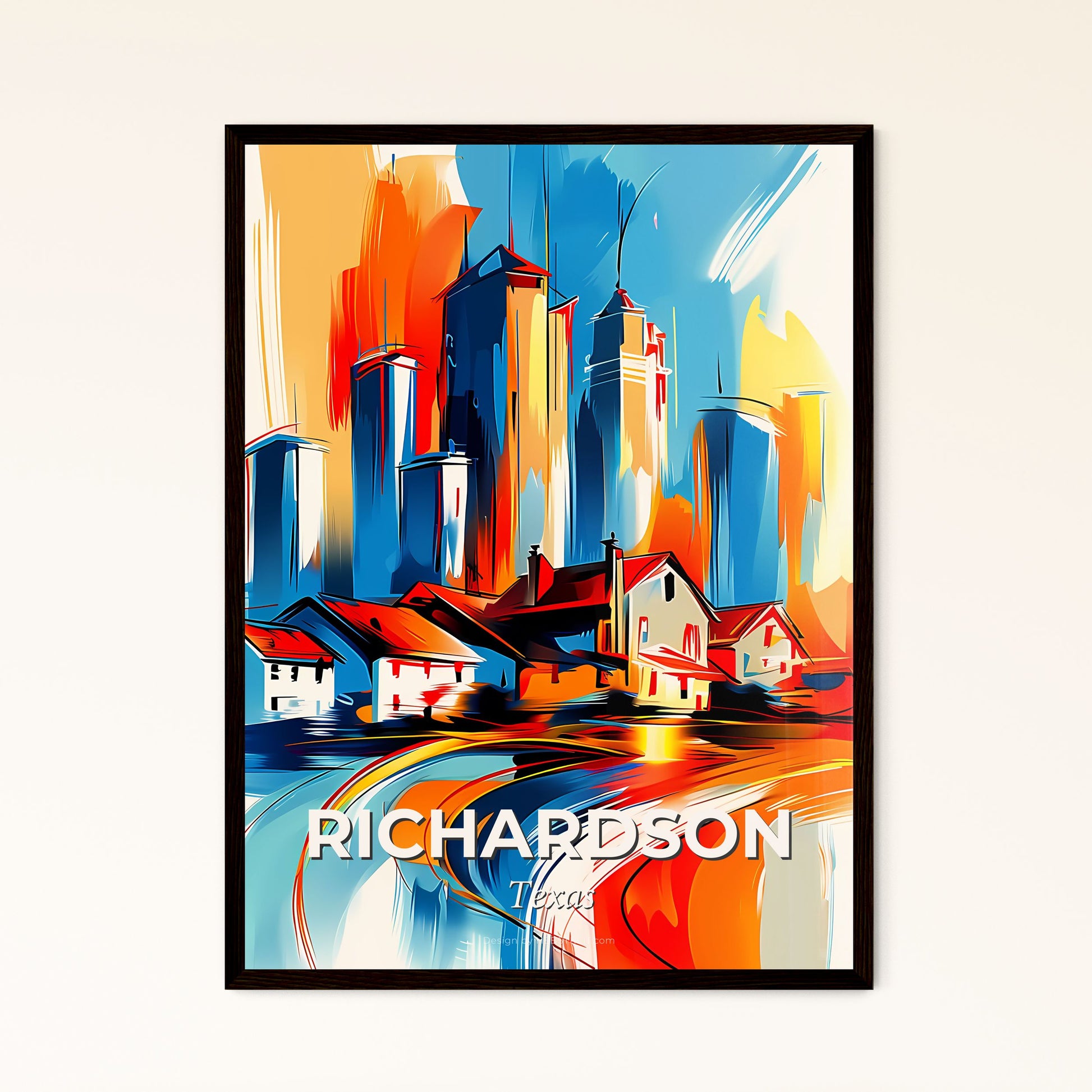 Vibrant Richardson, Texas - A Painting Of A City