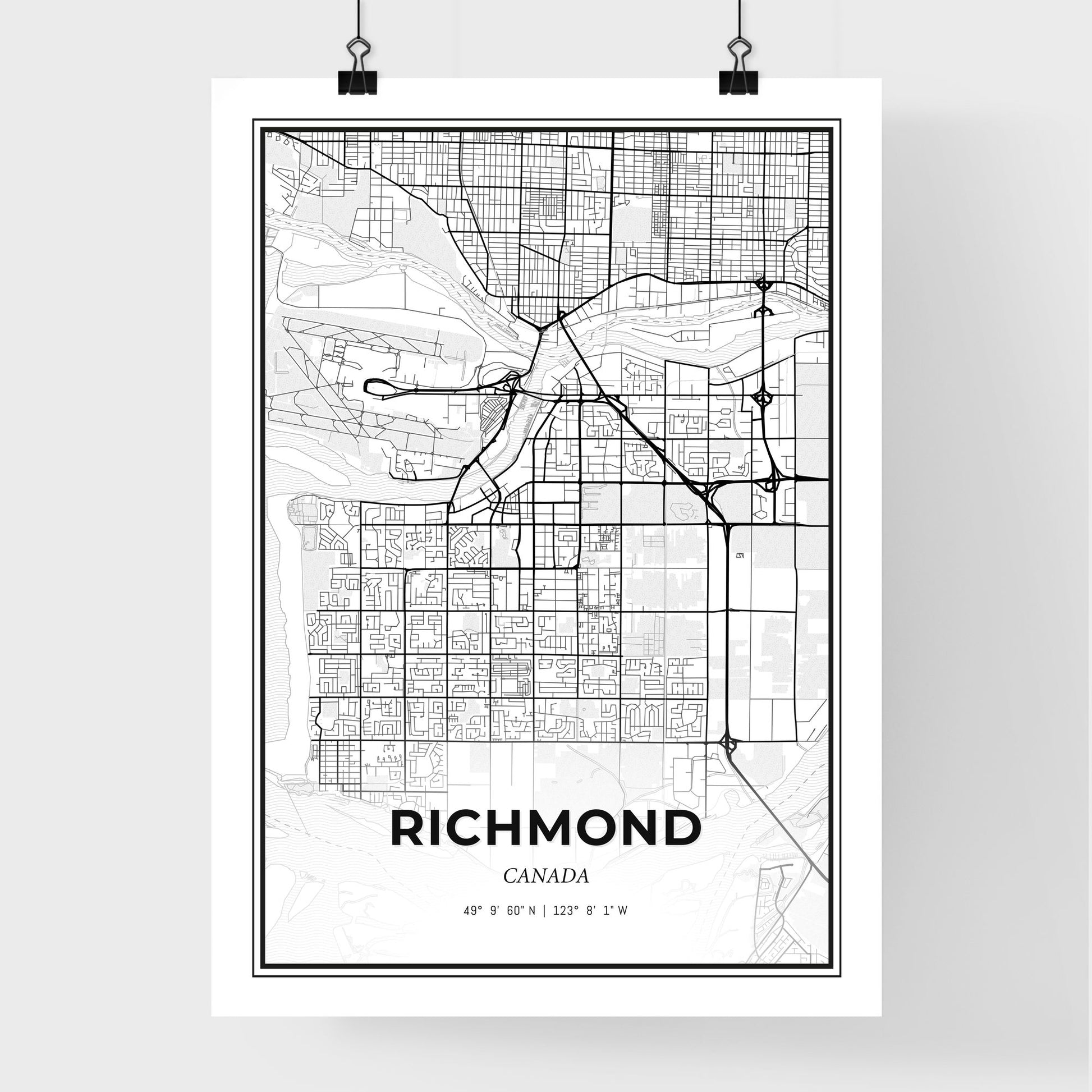 Richmond Canada - Premium City Map Poster