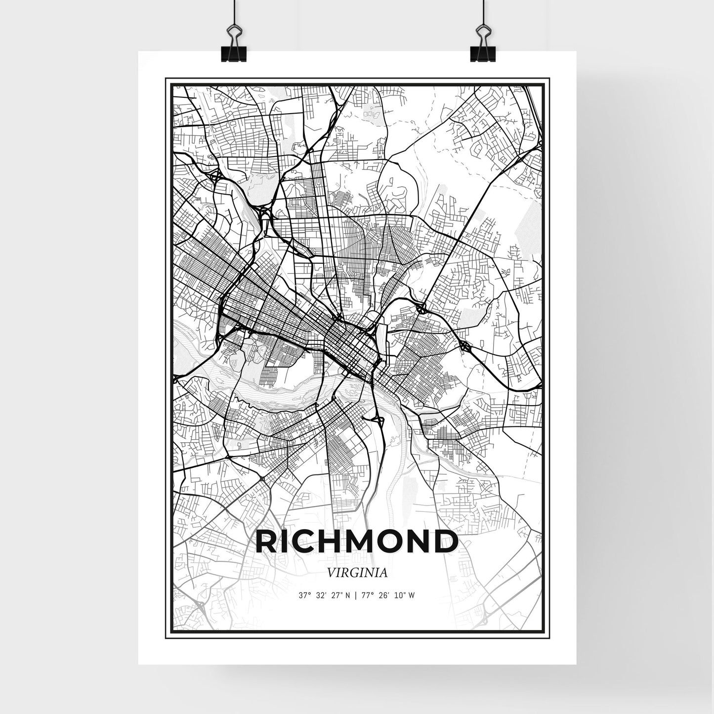 Richmond Virginia - Premium City Map Poster