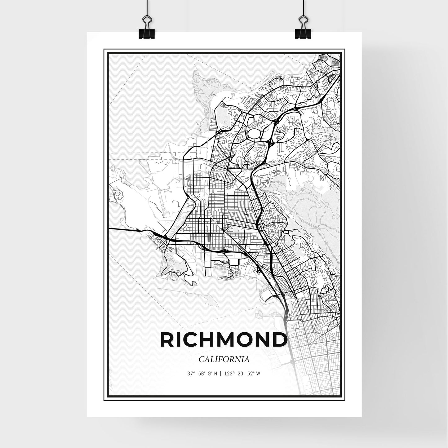 Richmond California - Premium City Map Poster