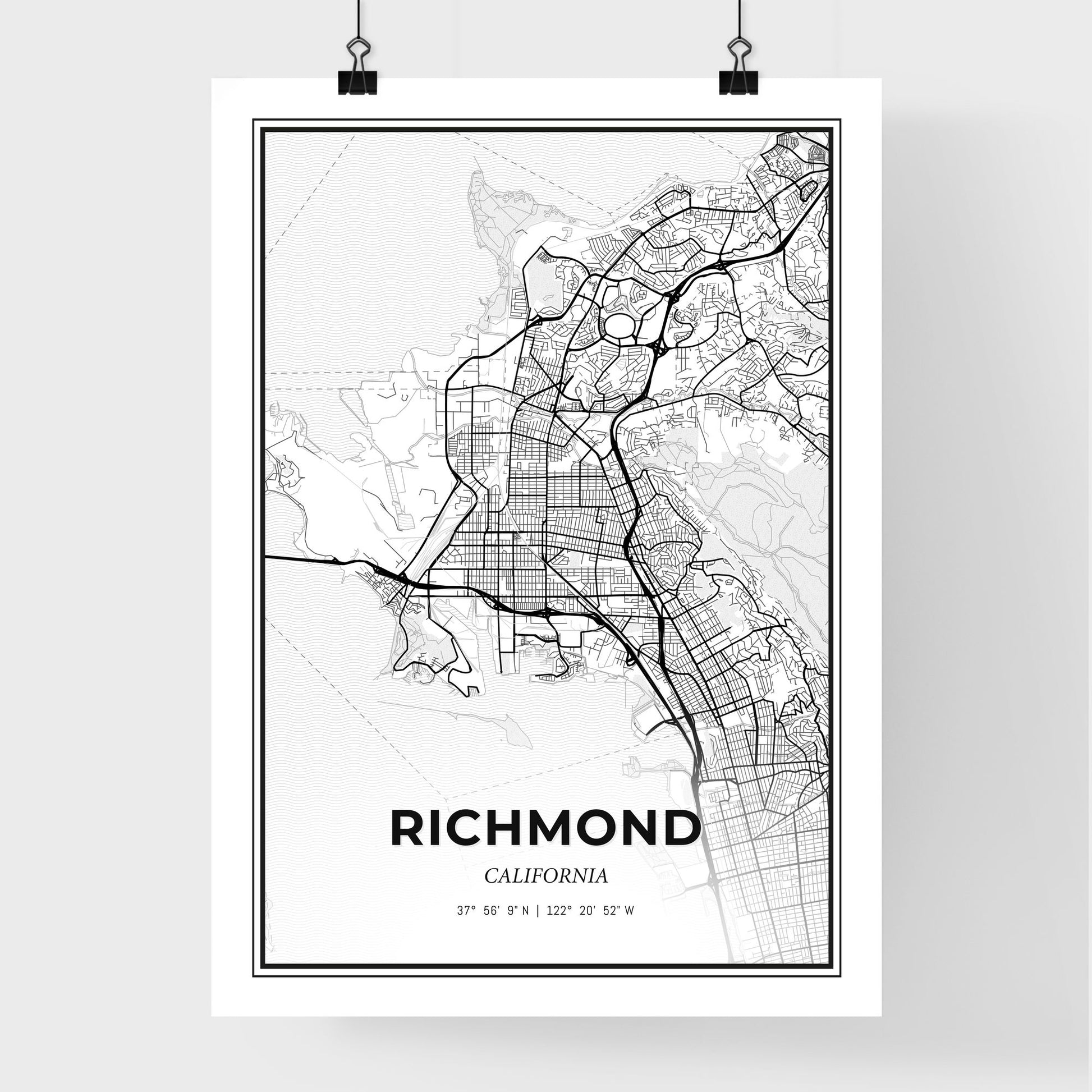 Richmond California - Premium City Map Poster