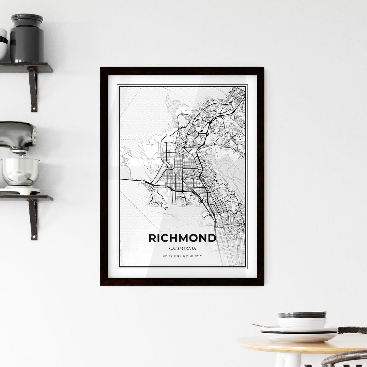 Richmond California - Minimal City Map