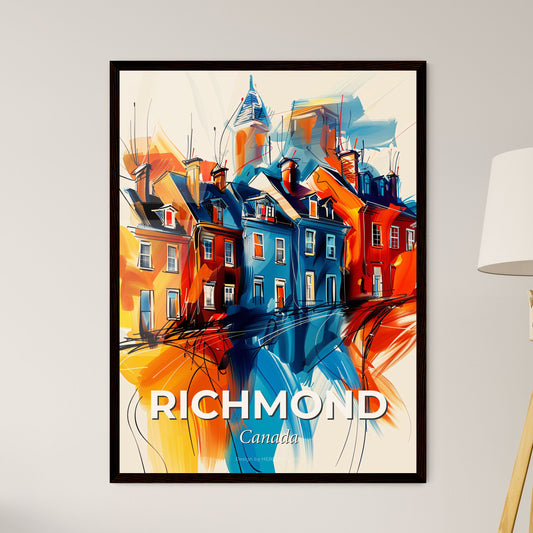 Vibrant Richmond, Canada - A Colorful Drawing Of Buildings