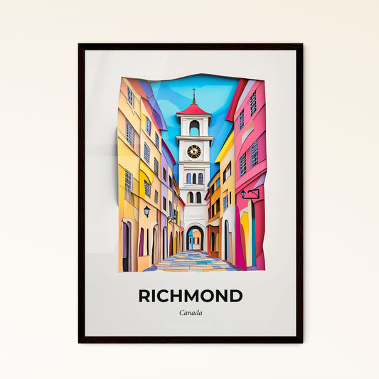 Vivid Richmond, Canada - a clock tower is shown in a colorful city