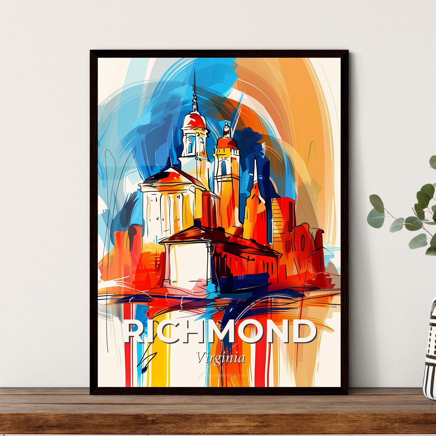 Vibrant Richmond, Virginia - A Painting Of A City