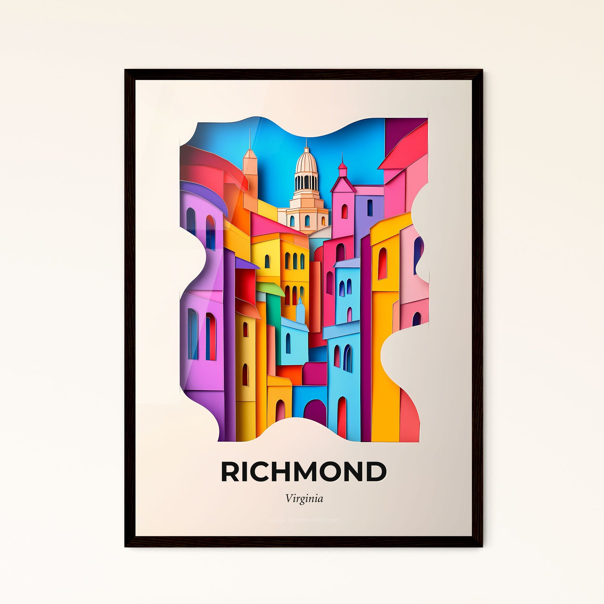 Vivid Richmond, Virginia - a colorful city with a dome in the background