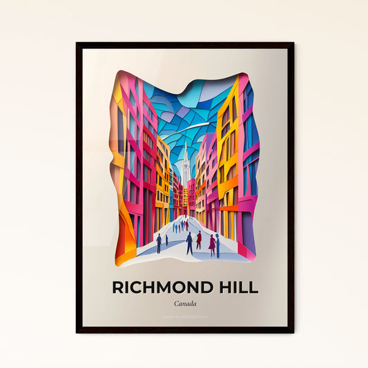 Vivid Richmond Hill, Canada - a colorful city street with people walking on it