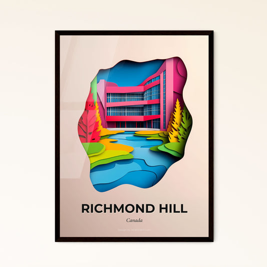 Vivid Richmond Hill, Canada - a paper cut of a building and a river