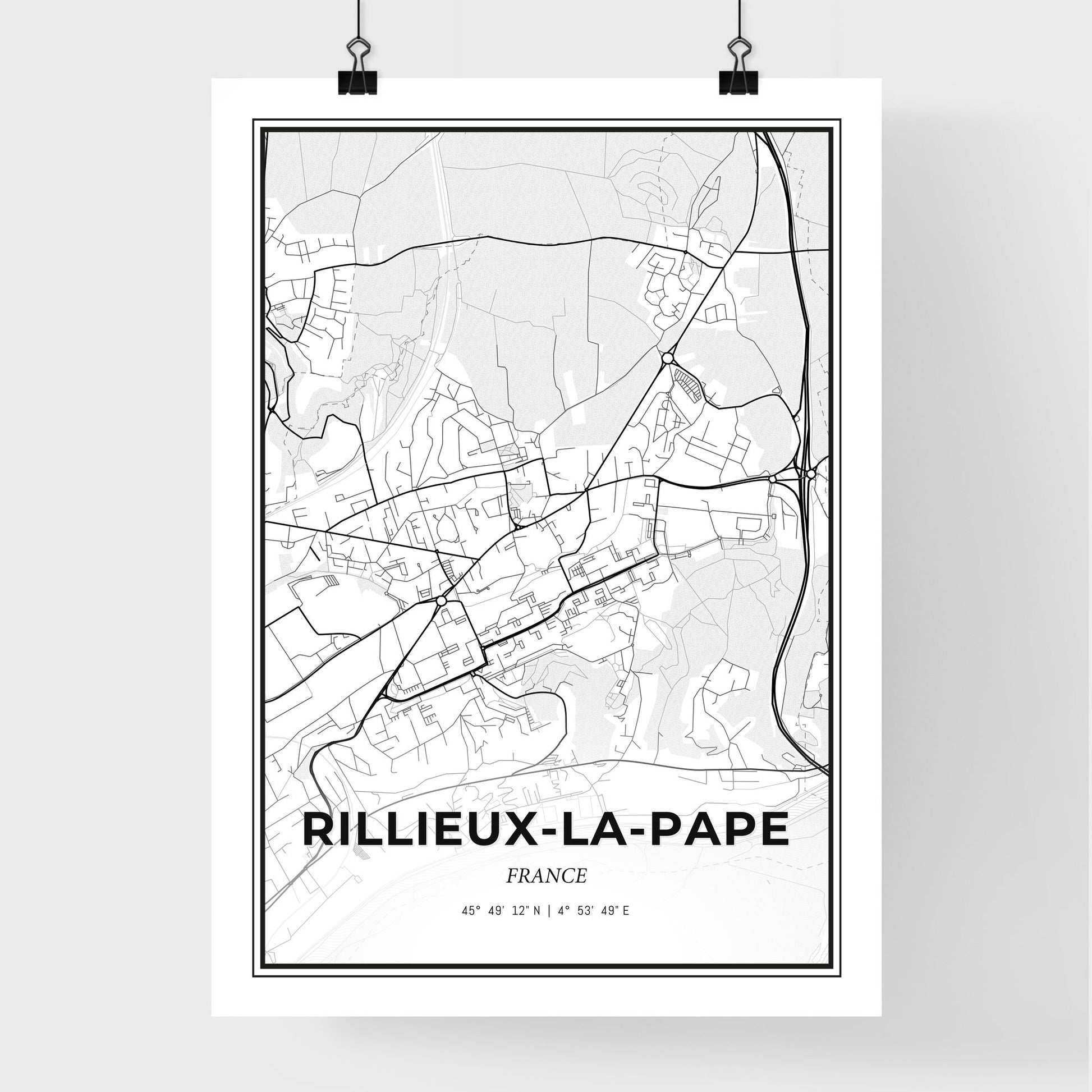 Rillieux-la-Pape France - Premium City Map Poster