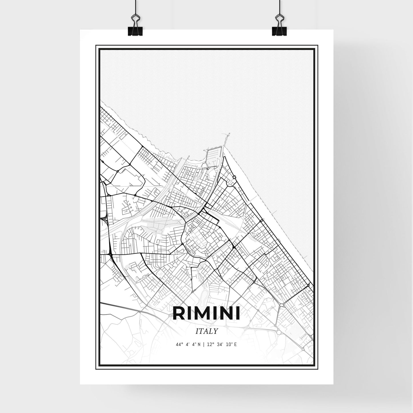 Rimini Italy - Premium City Map Poster