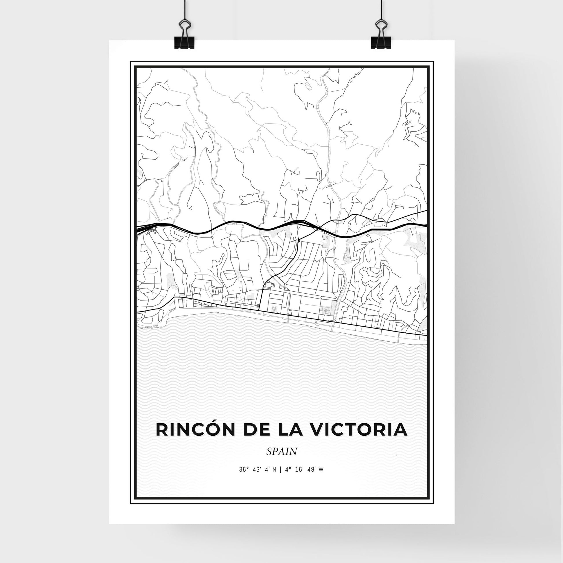 Rincón de la Victoria Spain - Premium City Map Poster