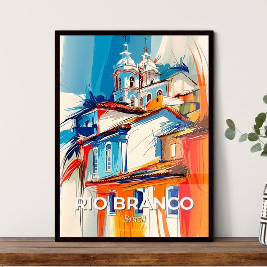 Vibrant Rio Branco, Brazil - A Painting Of A Building With A Dome On Top