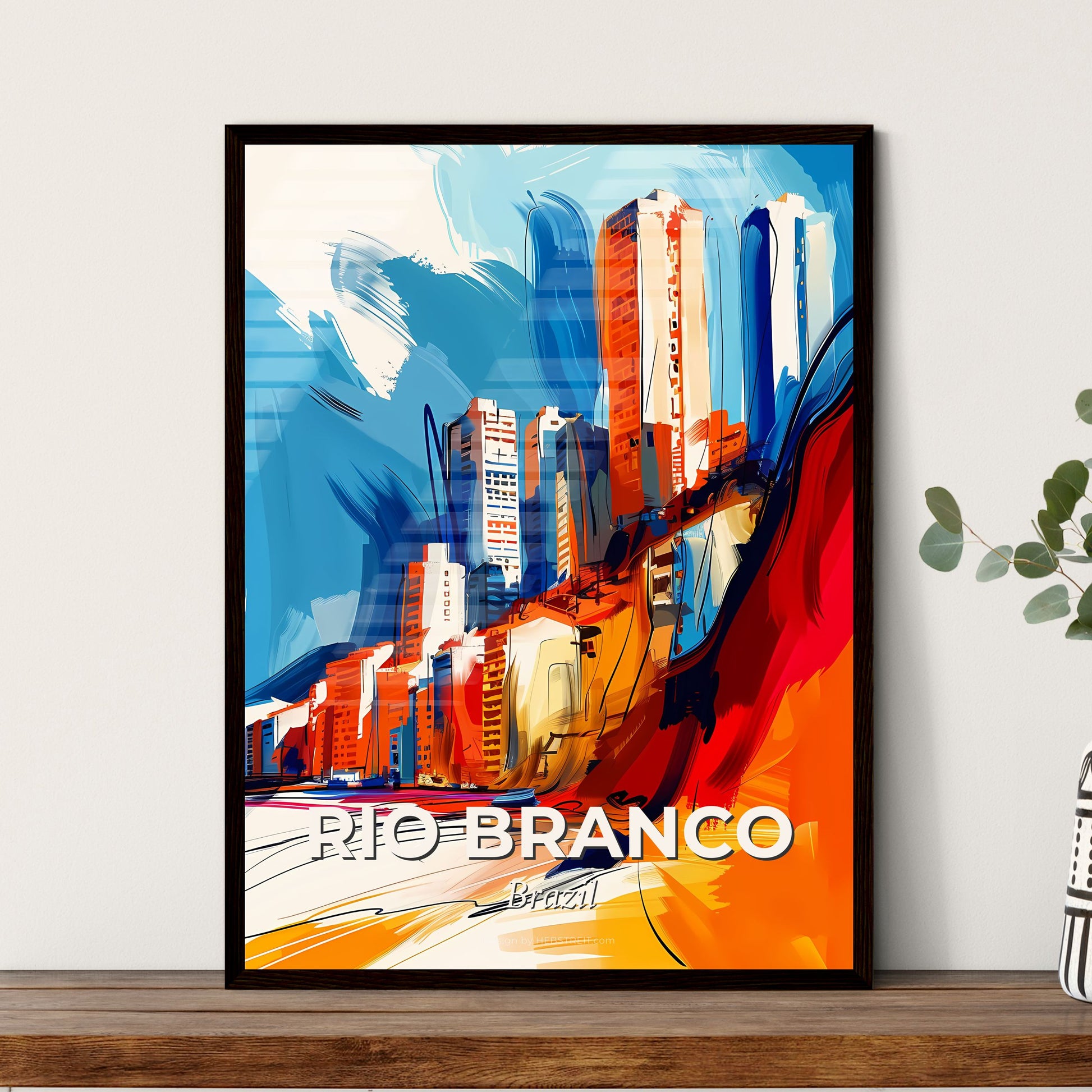 Vibrant Rio Branco, Brazil - A Painting Of A City