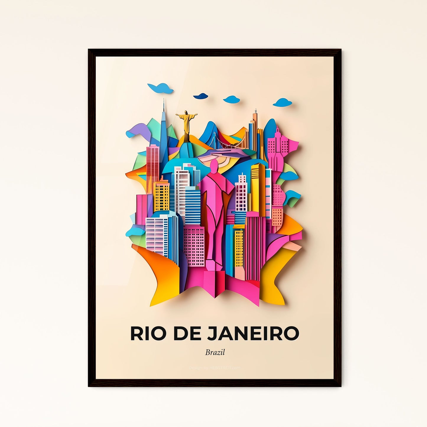 Vivid Rio de Janeiro, Brazil - a colorful city with a statue on top of it