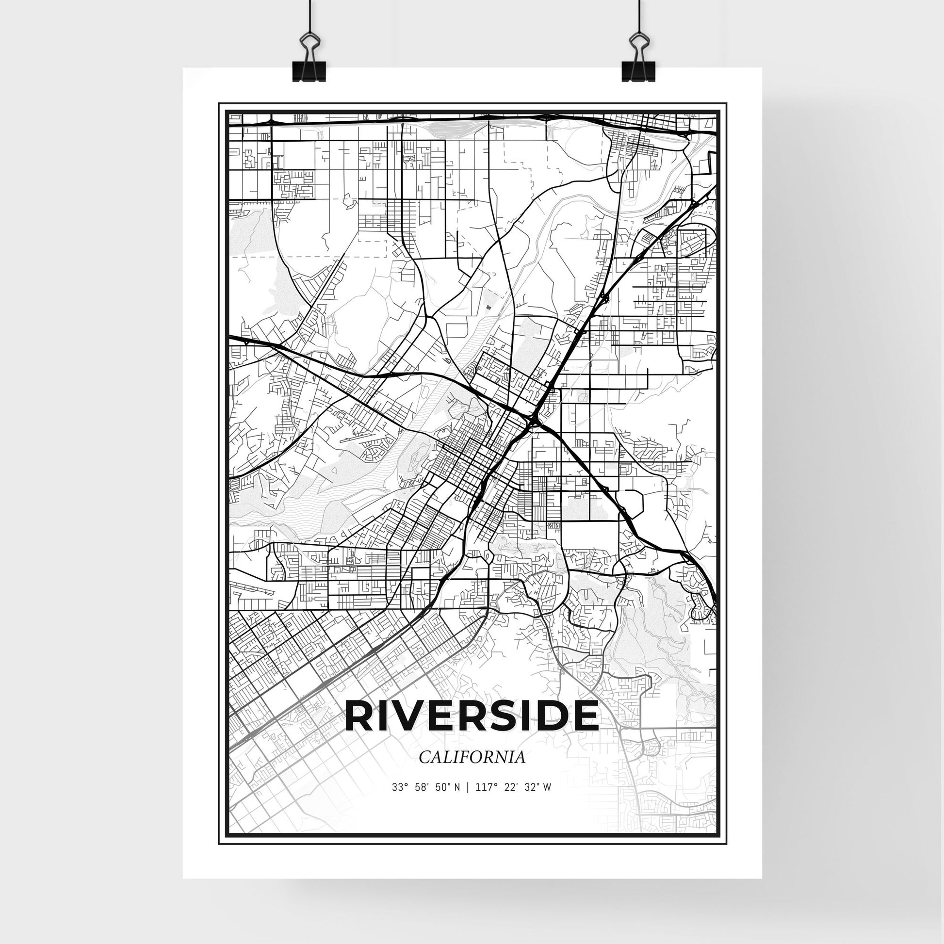 Riverside California - Premium City Map Poster