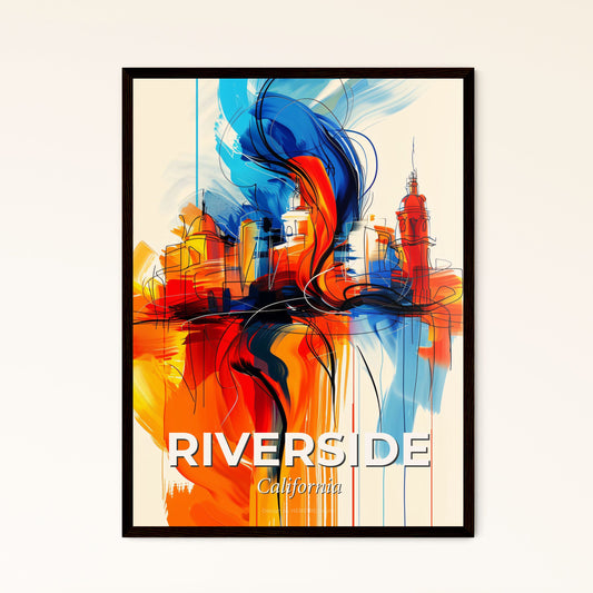 Vibrant Riverside, California - A Painting Of A City