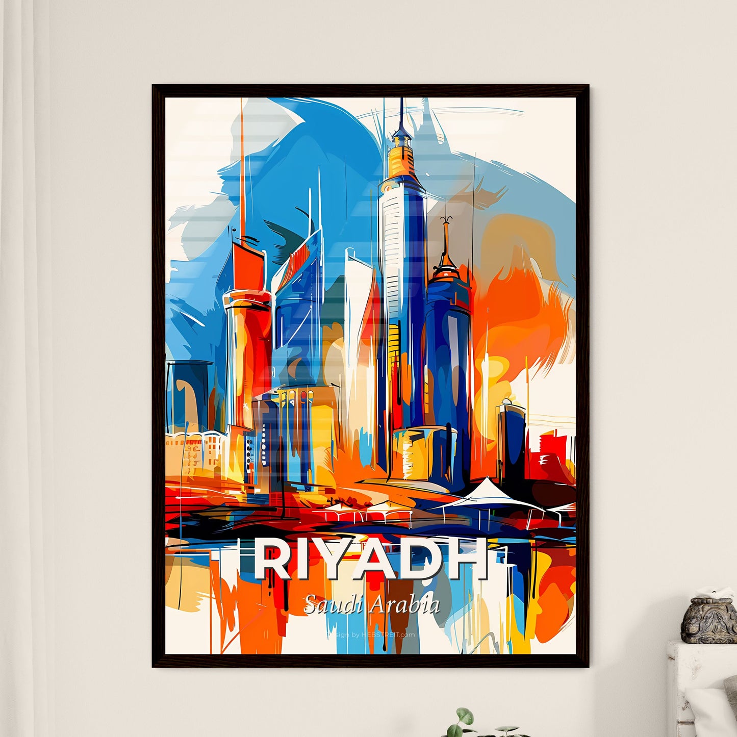 Vibrant Riyadh, Saudi Arabia - A Colorful Cityscape With Tall Buildings