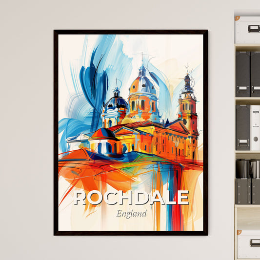 Vibrant Rochdale, England - A Painting Of A Building