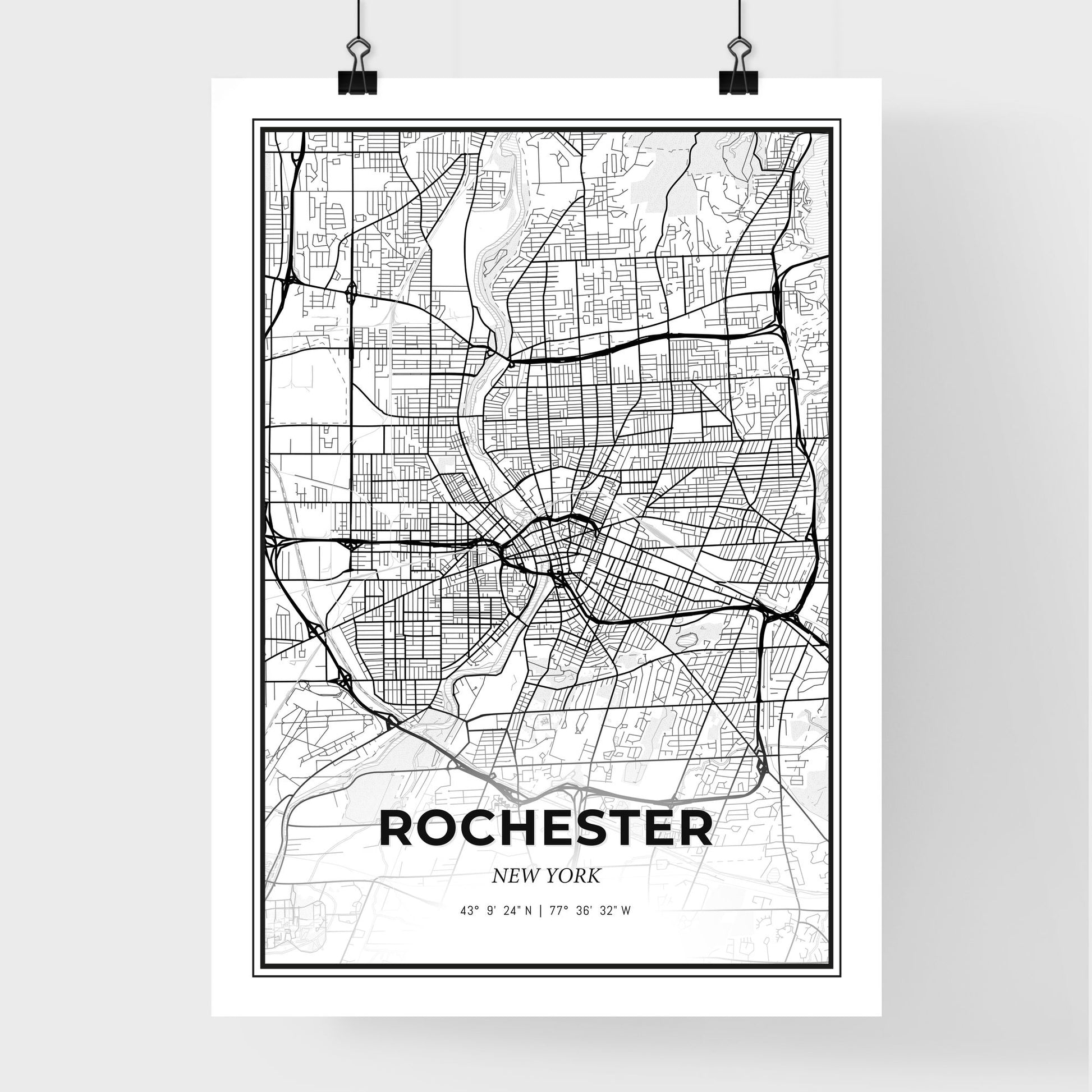 Rochester New York - Premium City Map Poster