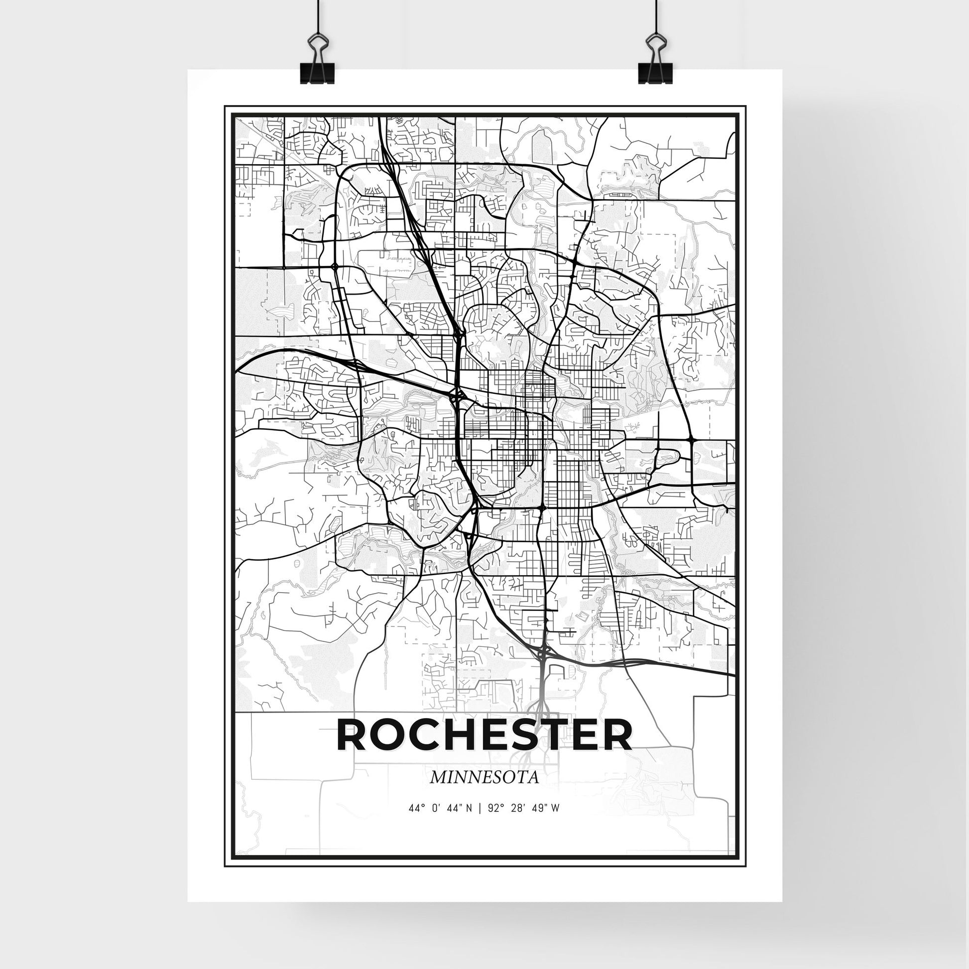 Rochester Minnesota - Premium City Map Poster