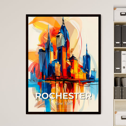 Vibrant Rochester, New York - A Colorful Cityscape With Many Tall Buildings