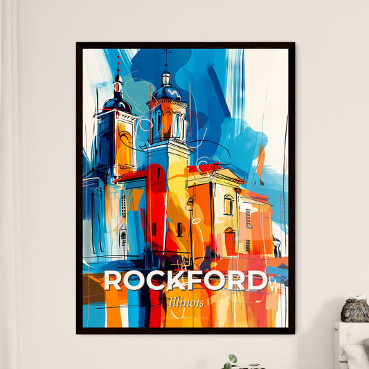 Vibrant Rockford, Illinois - A Painting Of A Building