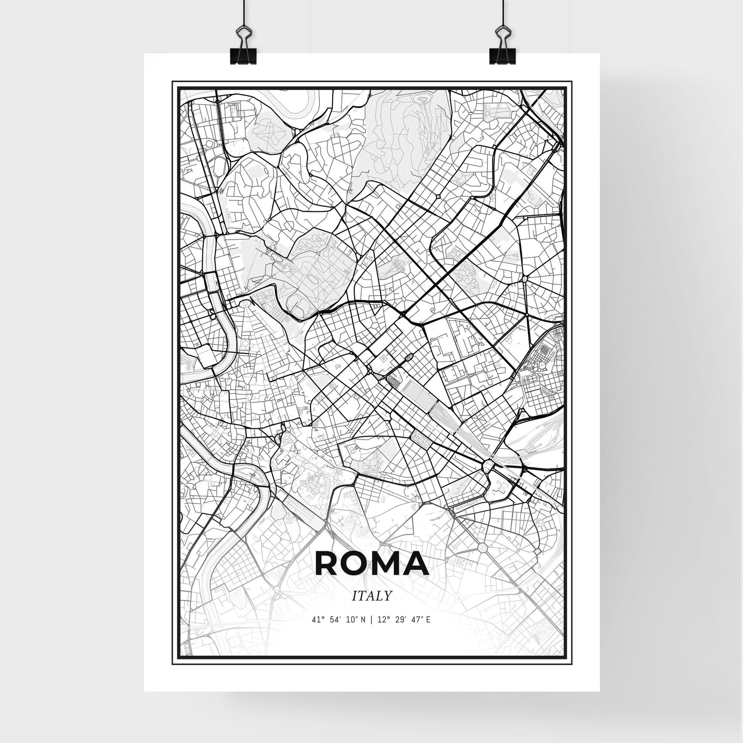 Rome Italy - Premium City Map Poster