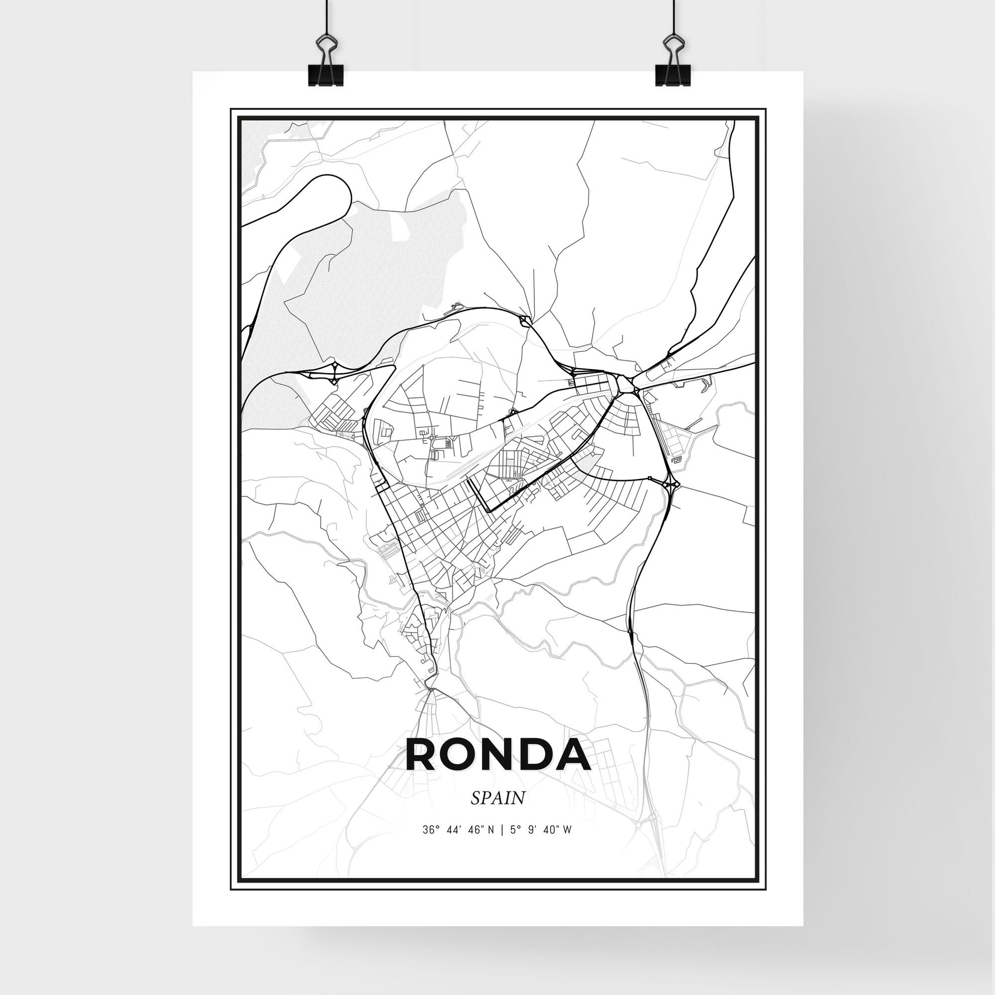 Ronda Spain - Premium City Map Poster