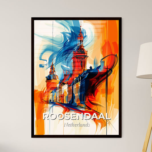 Vibrant Roosendaal, Netherlands - A Colorful Painting Of Buildings