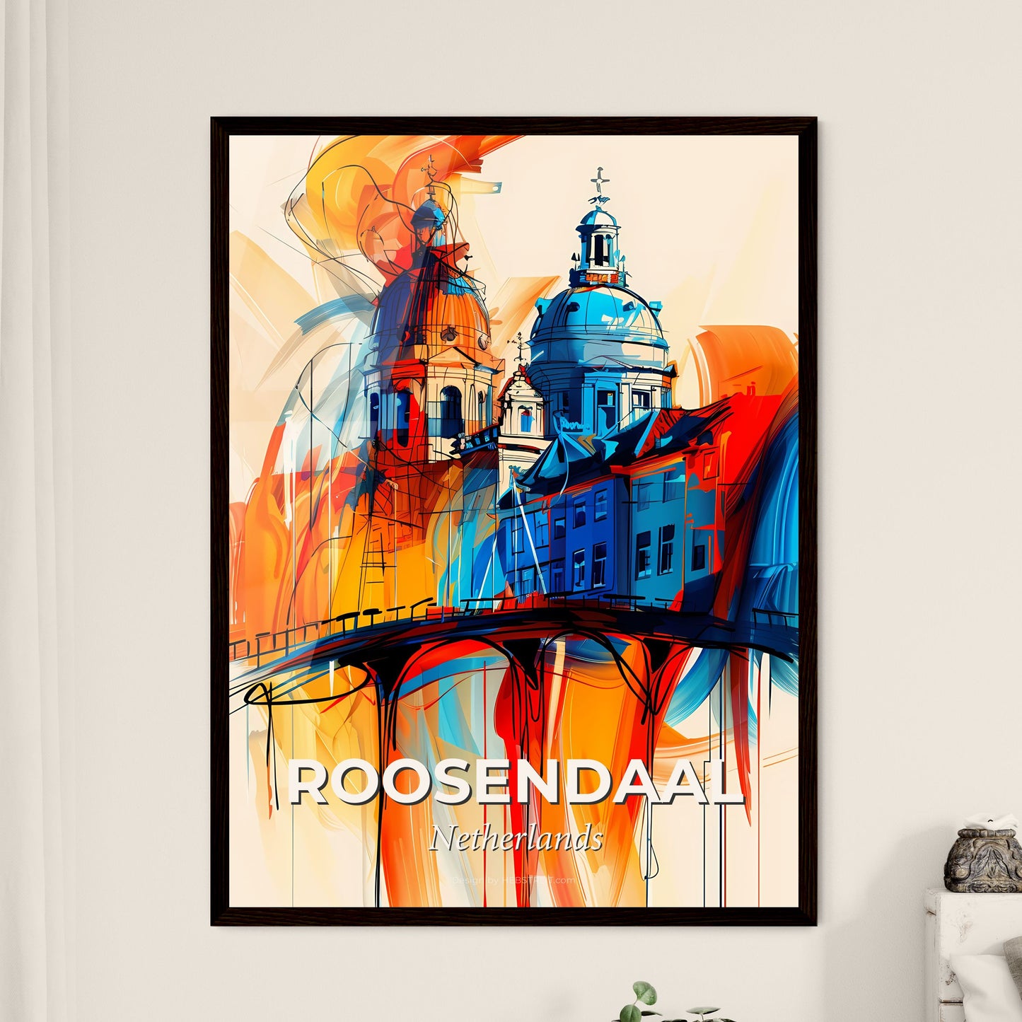 Vibrant Roosendaal, Netherlands - A Painting Of A Building