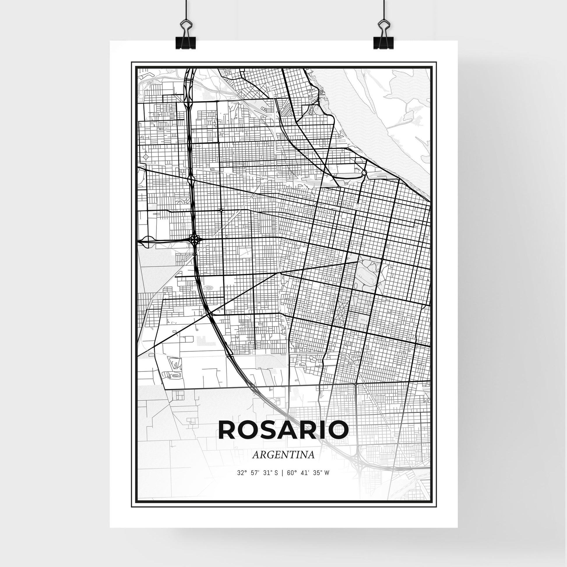 Rosario Argentina - Premium City Map Poster