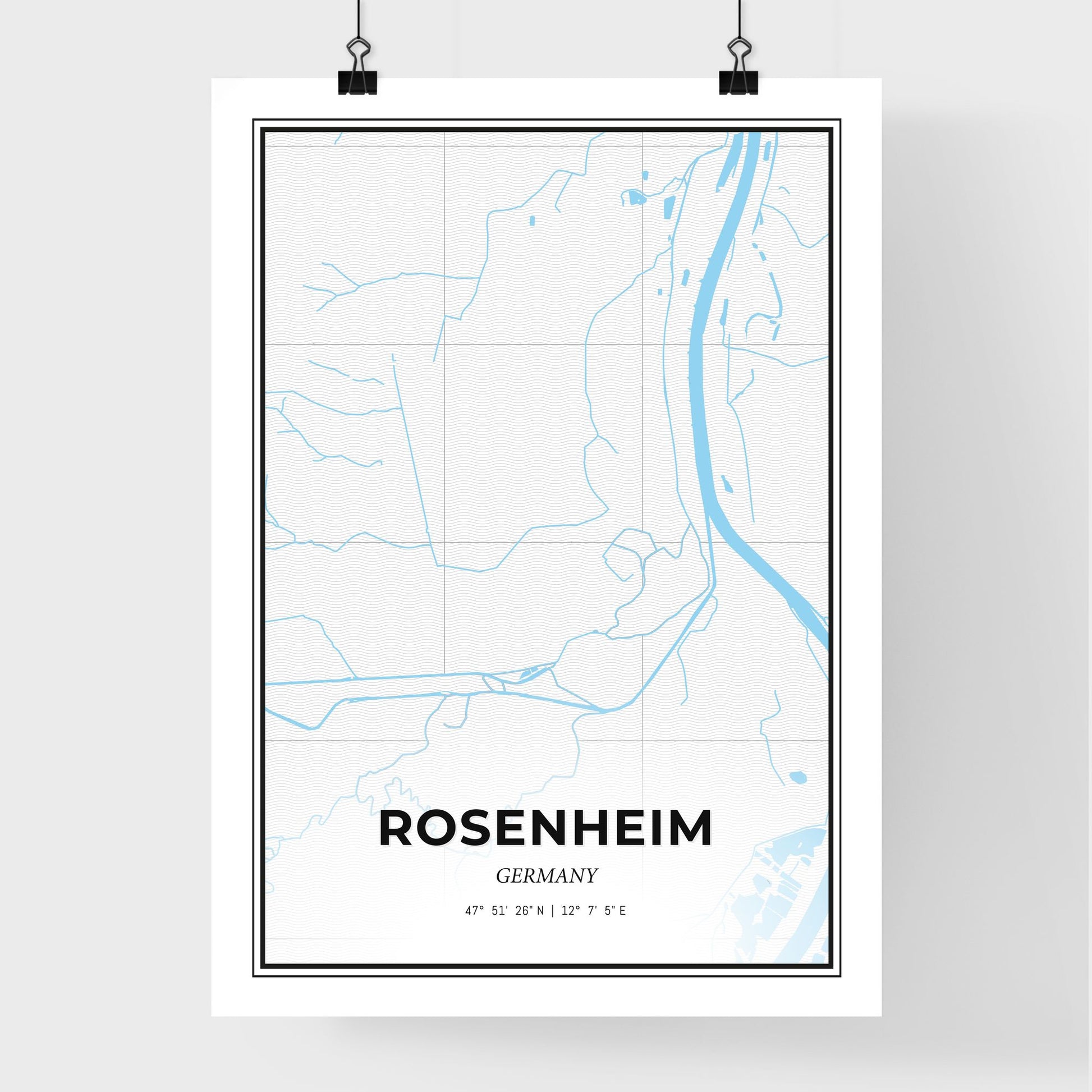 Rosenheim Germany - Premium City Map Poster